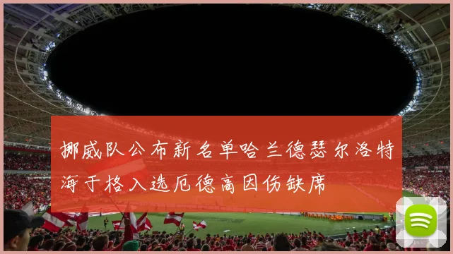 挪威队公布新名单哈兰德瑟尔洛特海于格入选厄德高因伤缺席